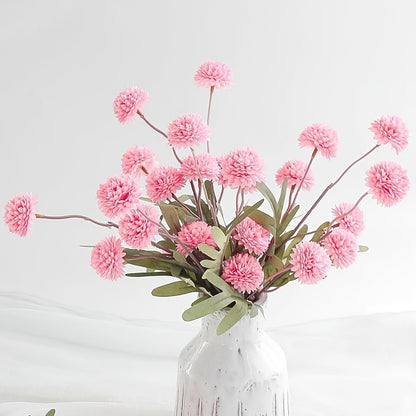 5pcs Set of Artificial Dandelion &amp; Chrysanthemum Flowers - Perfect for Home, Garden, Weddings, Valentine&
