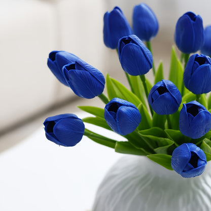 9/18psc, MiriPU Tulip Artificial Flowers, Fake Tulips, Realistic PU Tulips, Spring Wedding Bouquet Center Flower Arrangement, Table Decoration
