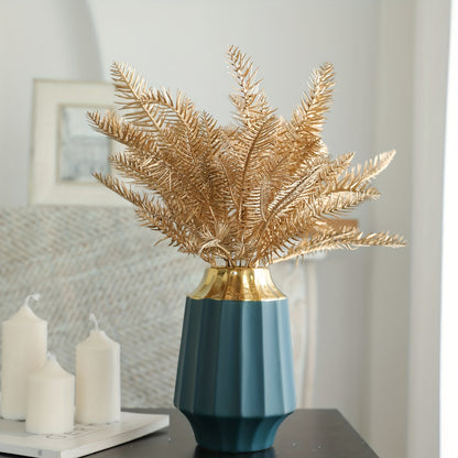 A Bunch Of Autumn Pine Needles/eucalyptus Artificial Decorative Flowers, Used For Christmas Home Decoration And Wedding Arrangements, Party Table Centerpieces