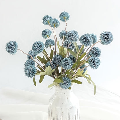 5pcs Set of Artificial Dandelion &amp; Chrysanthemum Flowers - Perfect for Home, Garden, Weddings, Valentine&