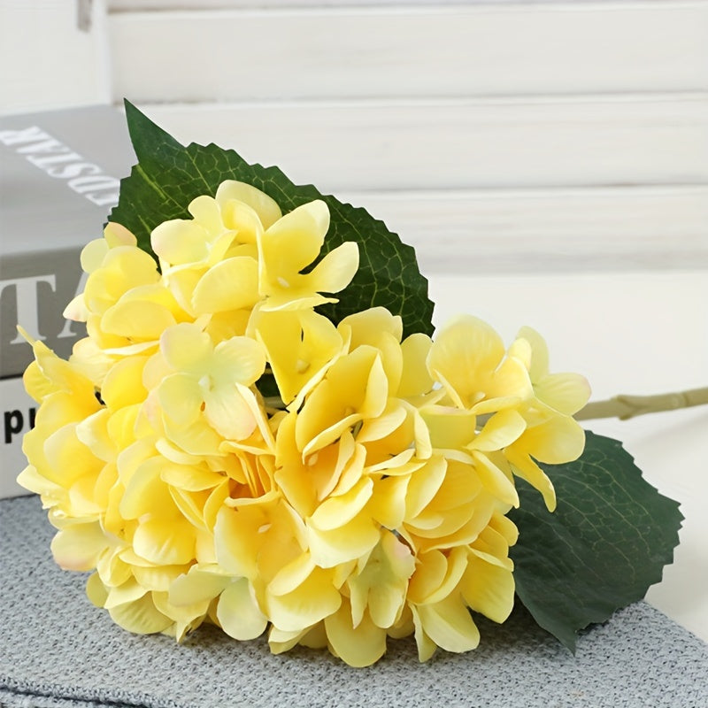 5pcs Two-leaf Hydrangea, Used for Wedding, Home, Valentine&
