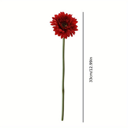 8pcs Artificial Chrysanthemum Bouquet - Silk Fabric Fake Flowers for Home, Garden, Kitchen, Table Centerpieces - Versatile Floral Decor for Wedding, Engagement, Christmas, Halloween, Thanksgiving, Valentine&