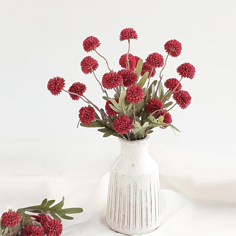 5pcs Set of Artificial Dandelion &amp; Chrysanthemum Flowers - Perfect for Home, Garden, Weddings, Valentine&