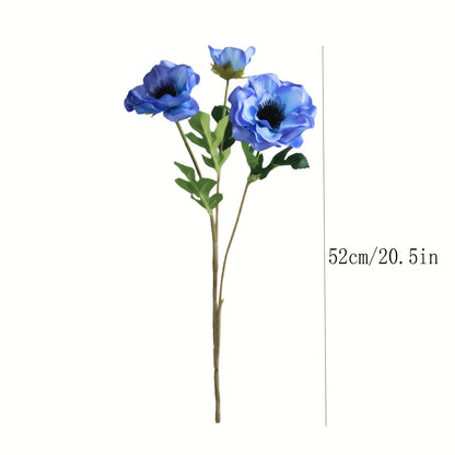 6/10 Pack Artificial Anemone Flowers, Boho Style for Wedding Party Centerpiece, Home Kitchen Decor, Spring Floral Arrangement