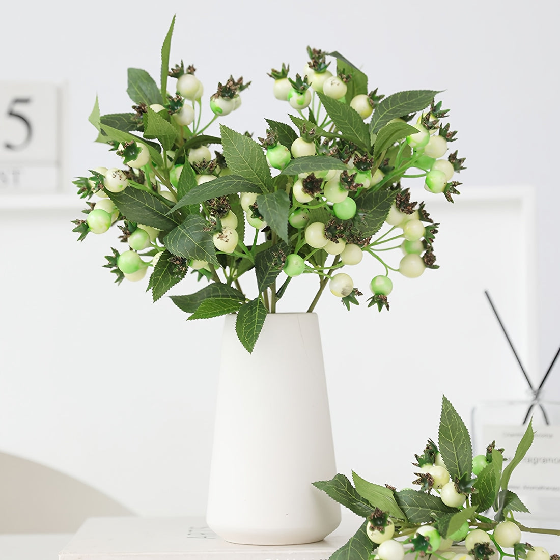 6/12pcs Boho Chic Artificial Berry Stems - Versatile Faux Floral Decor for Home, Weddings &amp; Parties, Perfect for Christmas, Valentine&