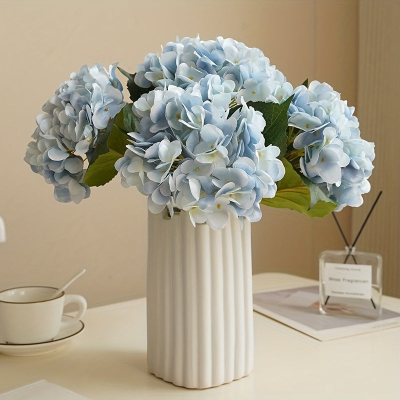 5pcs Two-leaf Hydrangea, Used for Wedding, Home, Valentine&