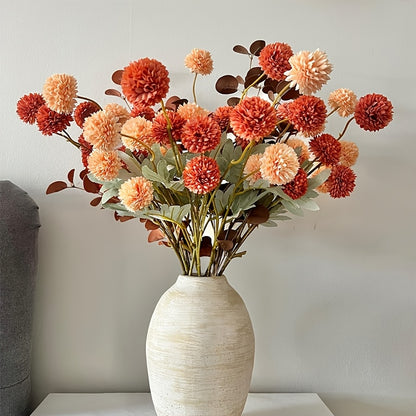 6pcs Dandelion Artificial Flower Bouquet - Perfect for Weddings, Engagements, Showers &amp; More - Versatile Home Decor for All Seasons