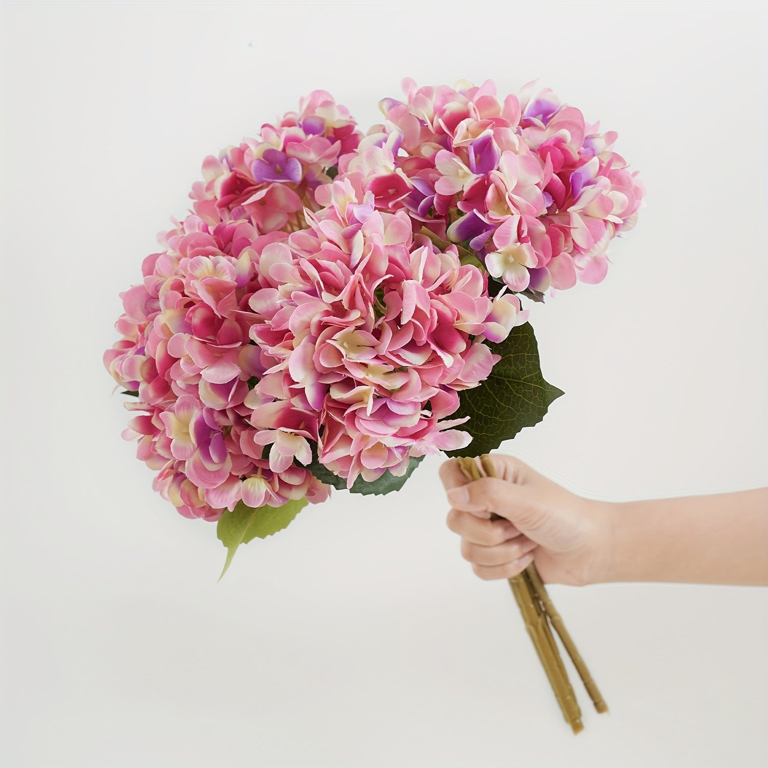4pcs Artificial Hydrangea Flowers with Stems, Fake Flowers for Outdoor Weddings, Offices, Family Gatherings, Living Room, Table Decorations, Home Decoration