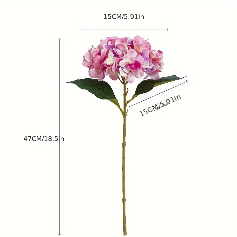 4pcs Artificial Hydrangea Flowers with Stems, Fake Flowers for Outdoor Weddings, Offices, Family Gatherings, Living Room, Table Decorations, Home Decoration