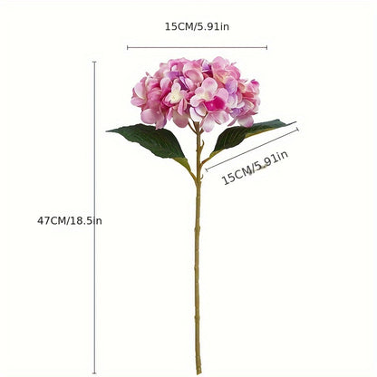 4pcs Artificial Hydrangea Flowers with Stems, Fake Flowers for Outdoor Weddings, Offices, Family Gatherings, Living Room, Table Decorations, Home Decoration