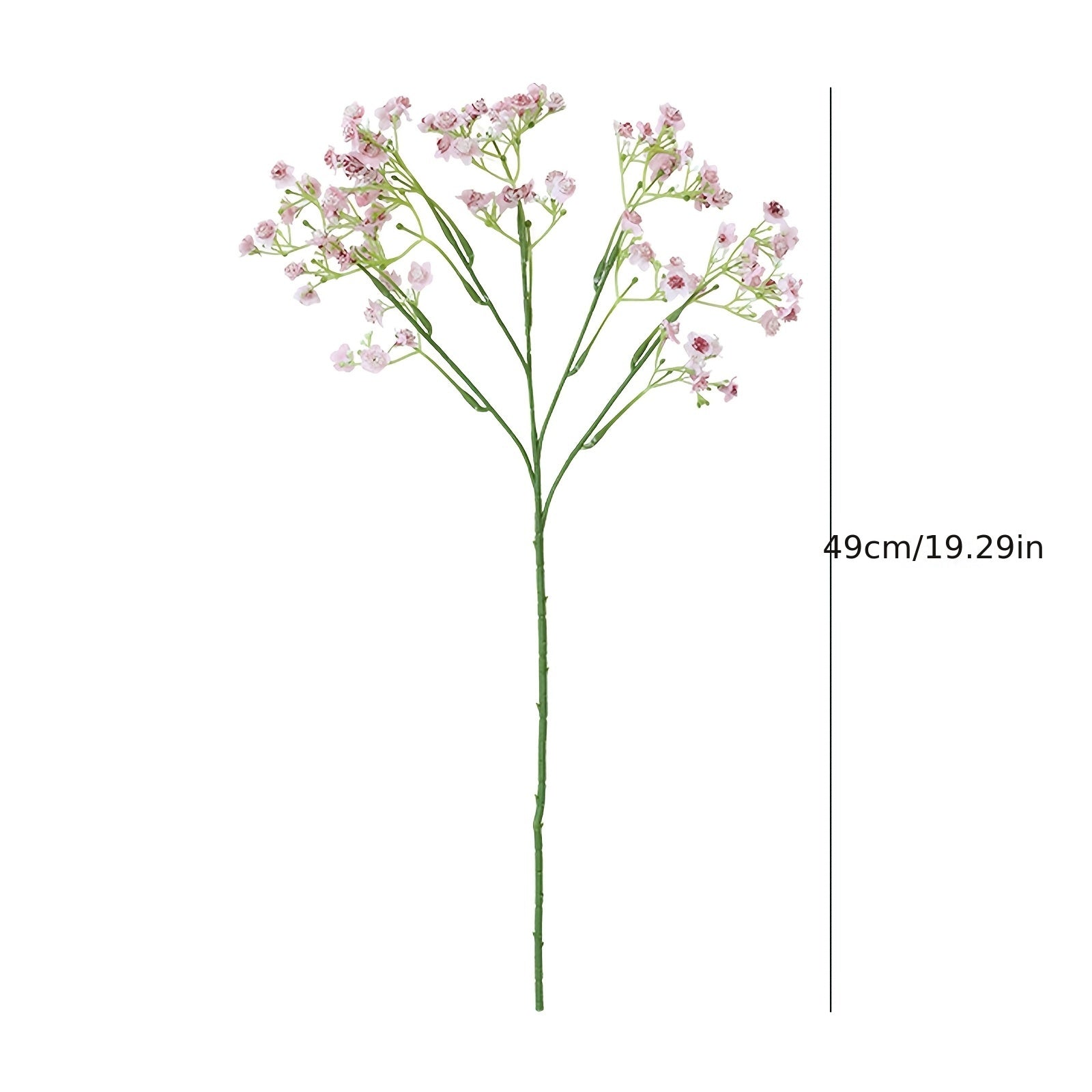 6/12pcs Boho Style Artificial Gypsophila Flower Bouquets, Plastic Real Touch Simulation Stems for Home Office Decor, Outdoor Garden, Wedding, Birthday, Christmas, Valentine&
