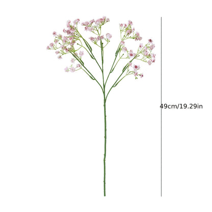 6/12pcs Boho Style Artificial Gypsophila Flower Bouquets, Plastic Real Touch Simulation Stems for Home Office Decor, Outdoor Garden, Wedding, Birthday, Christmas, Valentine&