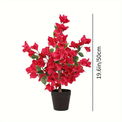 Set of 1/2 Artificial Bougainvillea Trees, Chambray Material, Lifelike Maintenance-Free Plant for Home &amp; Office Decor, Perfect for Holidays, Housewarming, Themed Displays &amp; Room Accents
