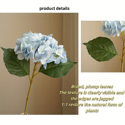 4pcs Artificial Hydrangea Flowers with Stems, Fake Flowers for Outdoor Weddings, Offices, Family Gatherings, Living Room, Table Decorations, Home Decoration