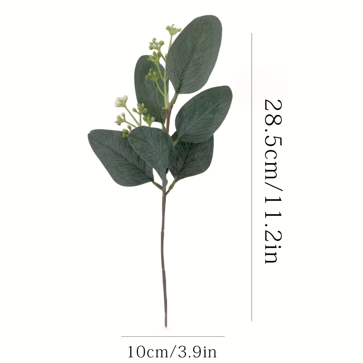 8-Piece Set of Lifelike Artificial Eucalyptus Stems - Perfect for Weddings, Parties &amp; Home Decor | Versatile Faux Greenery Branches for Christmas, Valentine&