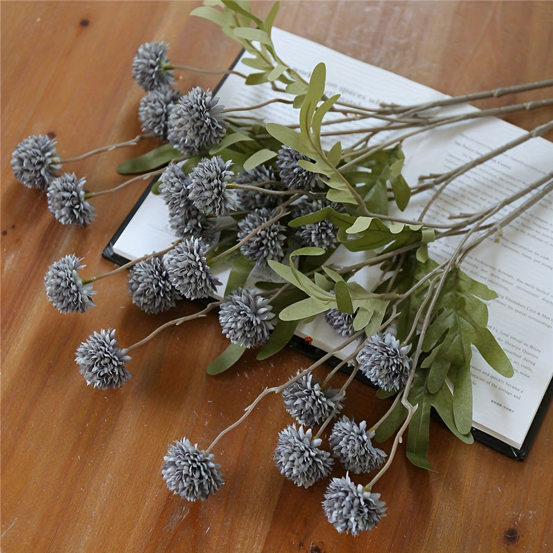 6pcs Autumn Dandelion Artificial Flowers Set - Faux Chrysanthemum Balls for Thanksgiving, Halloween &amp; Harvest Decor | Versatile Home &amp; Wedding Accents