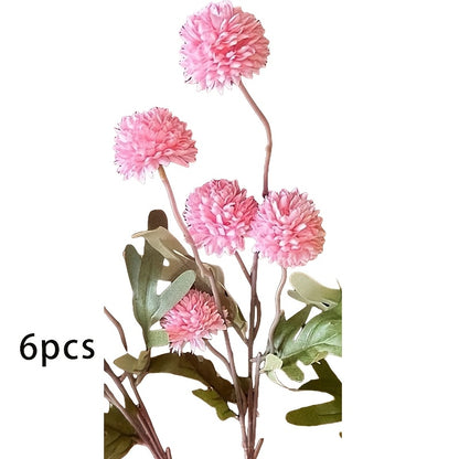 6pcs Dandelion Artificial Flower Bouquet - Perfect for Weddings, Engagements, Showers &amp; More - Versatile Home Decor for All Seasons