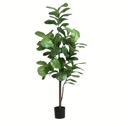 6Ft Artificial Fiddle Leaf Fig Tree - Indoor/Outdoor Decor - No Power Required - Plastic Material - Suitable for All Occasions - Includes Planter