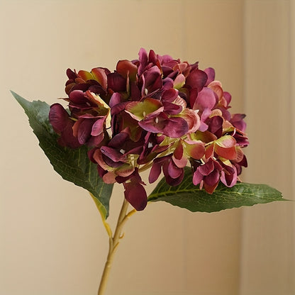 5pcs Two-leaf Hydrangea, Used for Wedding, Home, Valentine&