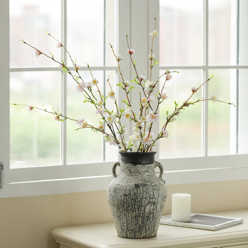 6pcs, Plum Blossoms, Artificial Plum Blossoms, Tall Flower Branches, 31.5in, for DIY Christmas and New Year Decoration, Flower Stems for Vase Centerpiece, Home Spring and Winter Decoration, Aesthetic Room Decoration, Fake Flowers, Artificial Flowers