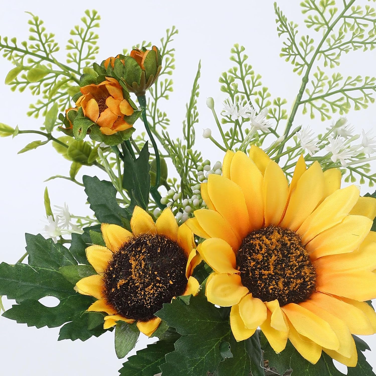 4PCS Mini Potted Fake Plants Artificial Sunflowers Faux Greenery Plants for Home Office Desk Farmhouse Room Decor