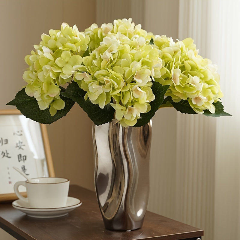 5pcs Two-leaf Hydrangea, Used for Wedding, Home, Valentine&