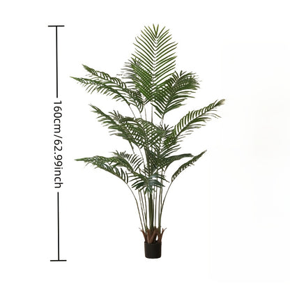 5.2ft Lifelike Artificial Palm Tree - Faux Areca with Adjustable Branches &amp; 15 Trunks, Perfect for Indoor/Outdoor Decor, Home Office, and Housewarming Gift