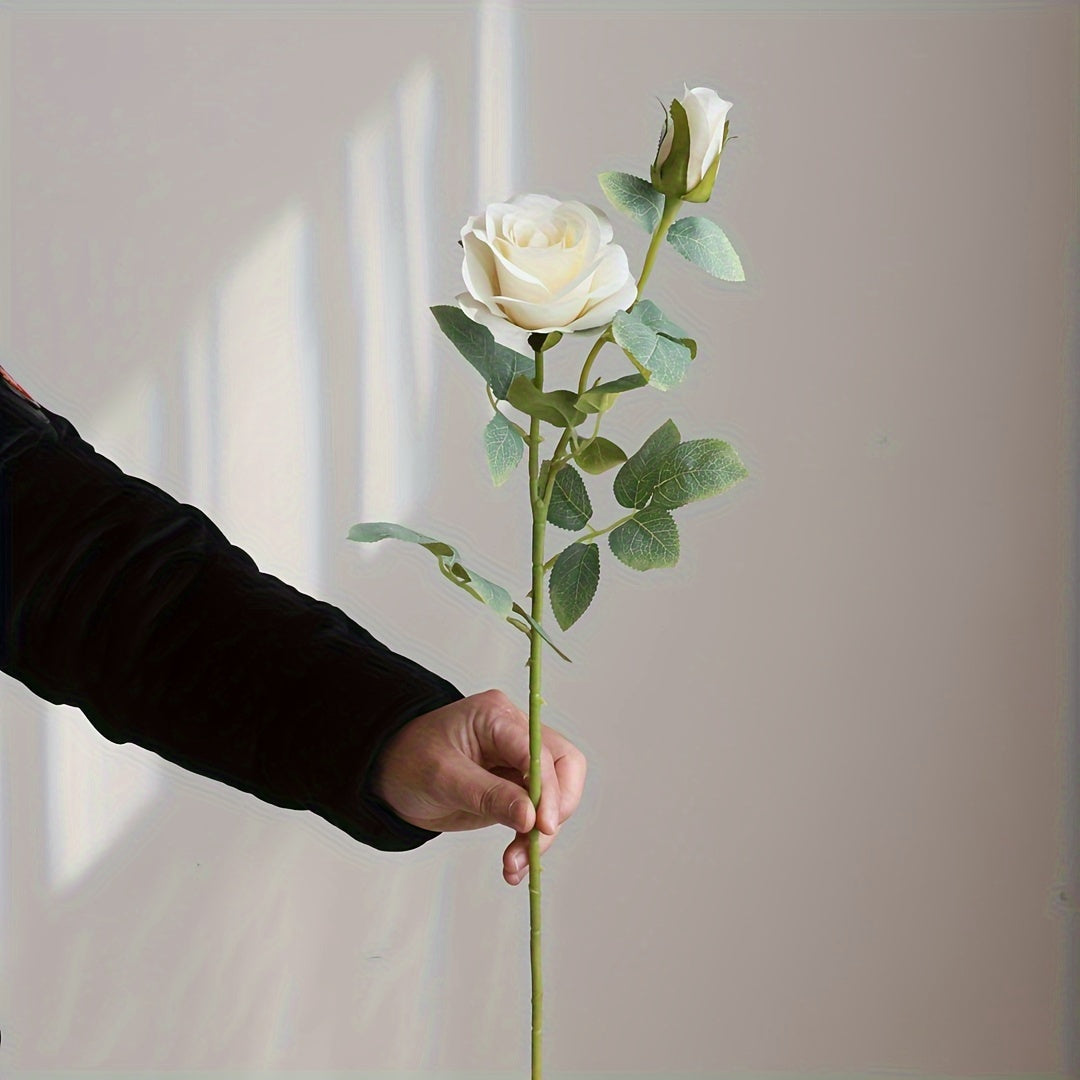 1pc, Artificial Rose Flowers, Exudes The Romantic Fragrance Of The Space, Connects Joy And Affection, And Injects Gorgeous Elegance Into Bedrooms, Living Rooms, Bars, Cafes And Restaurant A Gift That Means Gratitude, Blessing And Eternal Love