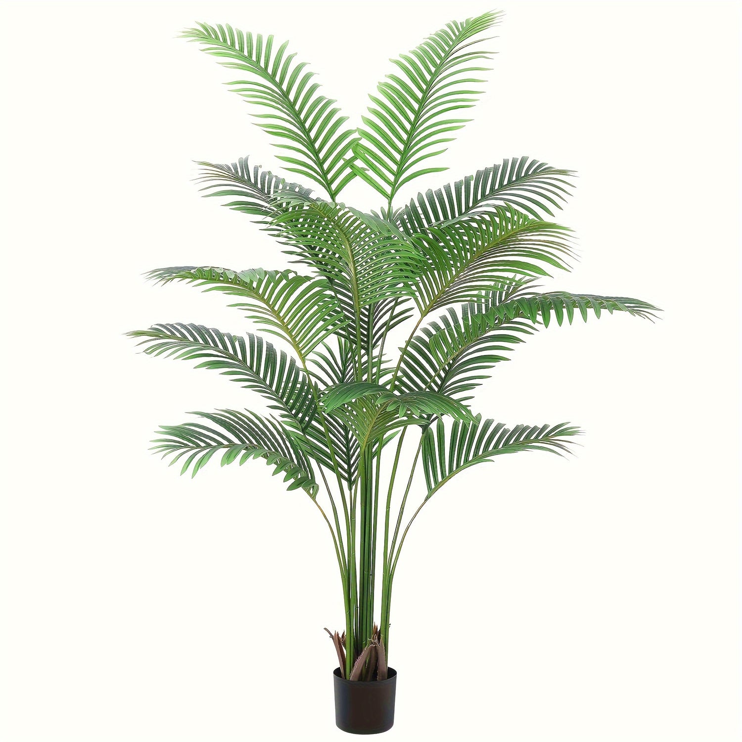 5.2ft Lifelike Artificial Palm Tree - Faux Areca with Adjustable Branches &amp; 15 Trunks, Perfect for Indoor/Outdoor Decor, Home Office, and Housewarming Gift