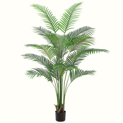5.2ft Lifelike Artificial Palm Tree - Faux Areca with Adjustable Branches &amp; 15 Trunks, Perfect for Indoor/Outdoor Decor, Home Office, and Housewarming Gift