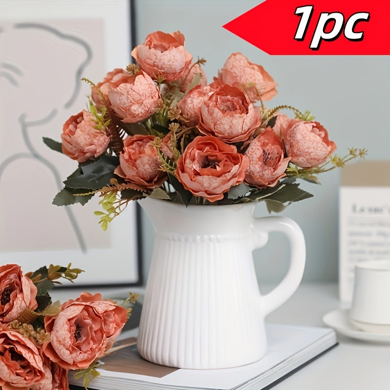 Boho Chic Artificial Peony Bouquet - Perfect for Weddings, Home &amp; Kitchen Decor | Ideal for St. Patrick&