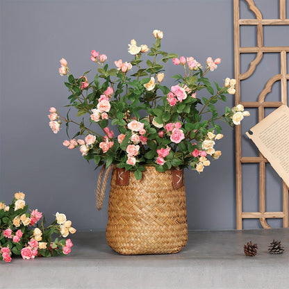 6pcs Lifelike Silk Rose Bouquet with Long Stems - Perfect for Valentine&
