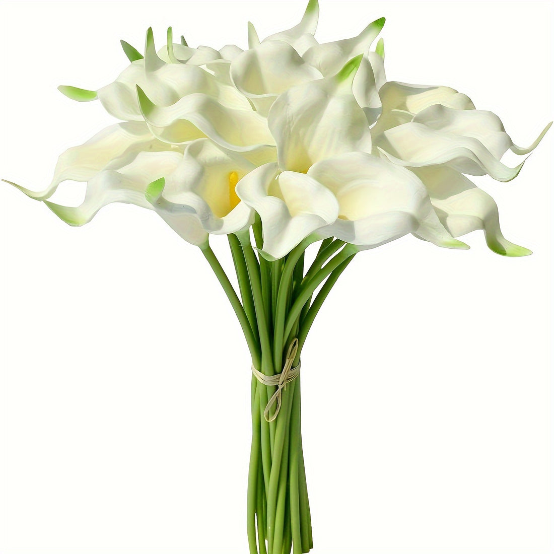 Boho Style 8 Pcs Artificial Calla Lily Bouquet - Plastic Faux Flowers, Decorative Swag for Home, Kitchen, Wedding Decor, Perfect for Mother&