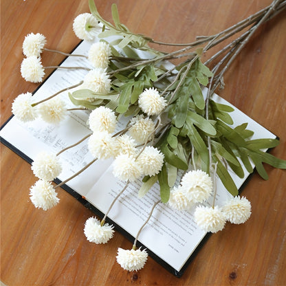 6pcs Autumn Dandelion Artificial Flowers Set - Faux Chrysanthemum Balls for Thanksgiving, Halloween &amp; Harvest Decor | Versatile Home &amp; Wedding Accents