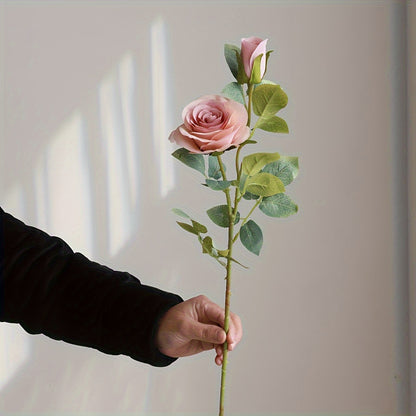 1pc, Artificial Rose Flowers, Exudes The Romantic Fragrance Of The Space, Connects Joy And Affection, And Injects Gorgeous Elegance Into Bedrooms, Living Rooms, Bars, Cafes And Restaurant A Gift That Means Gratitude, Blessing And Eternal Love