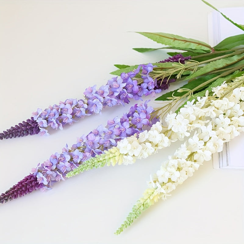 4pcs Boho Chic Artificial Lavender Flowers - Silk Purple Floral Decor for Weddings, Home &amp; Holiday Celebrations, Flower Decorations
