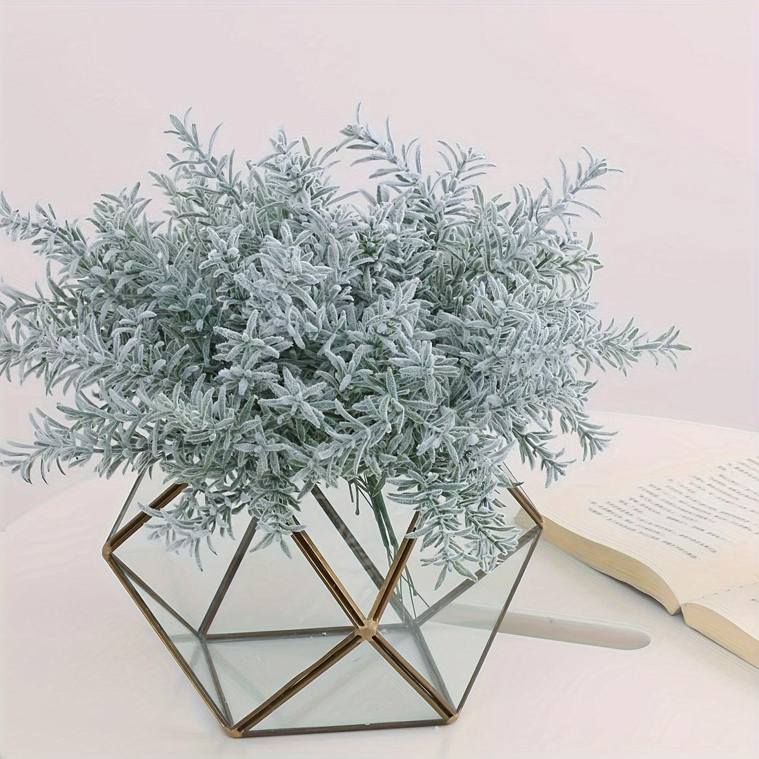 Artificial Lavender Plant Decor, 1pc Plastic Greenery, Freestanding Faux Silver Wormwood for Home Entryway, Dining, Living Room, Bedroom, Garden, Versatile Floral Decoration for School Dorm, Office Outdoor Gatherings, Holiday Birthday Parties, Christmas &amp;