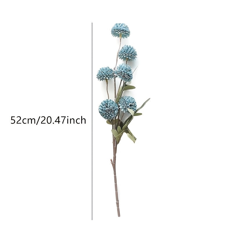 5pcs Set of Artificial Dandelion &amp; Chrysanthemum Flowers - Perfect for Home, Garden, Weddings, Valentine&