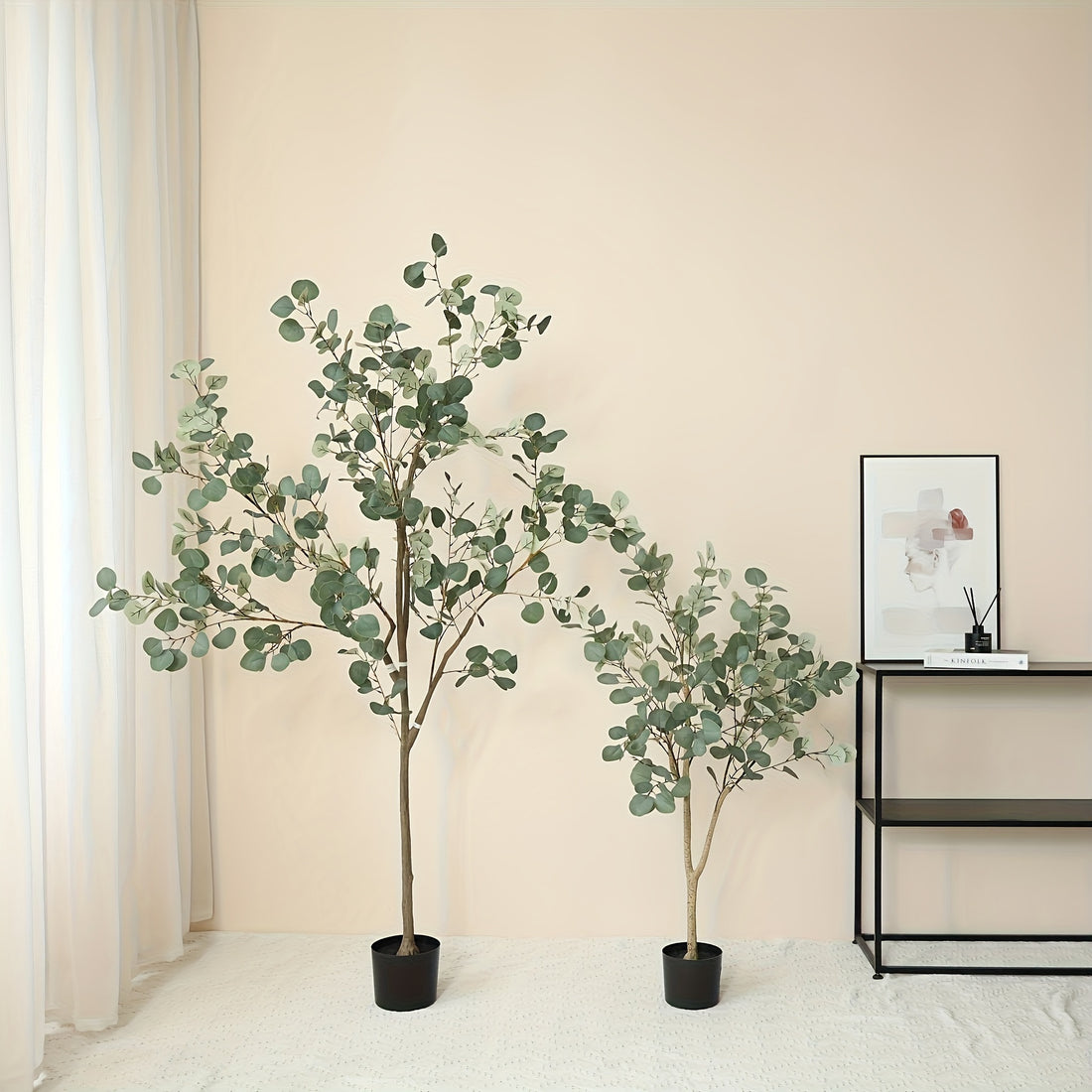 All-Season Artificial Eucalyptus Tree in Pot - Lifelike Plastic Plant for Home &amp; Office Decor, Perfect Housewarming &amp; Anniversary Gift, Maintenance-Free Faux Greenery, Versatile for Various Room Types, Ideal for New Year, Christmas, Halloween, Thanksgivin