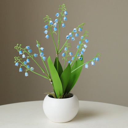 Elegant 11.8&quot; Artificial Lily of the Valley Potted Plant - Perfect for Home, Garden, Wedding &amp; Party Decor | Ideal Spring Centerpiece &amp; Outdoor Patio Accent