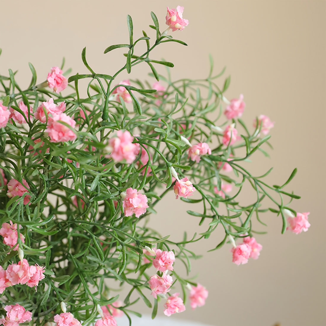 Boho Style Artificial Flower Swags, 3 Branches Plastic Gypsophila &amp; Cherry Blossom Bundle - Faux Silk Flower Bunch for Wedding, Bachelorette, Restaurant &amp; Home Decor - Ideal for Christmas, Valentine&