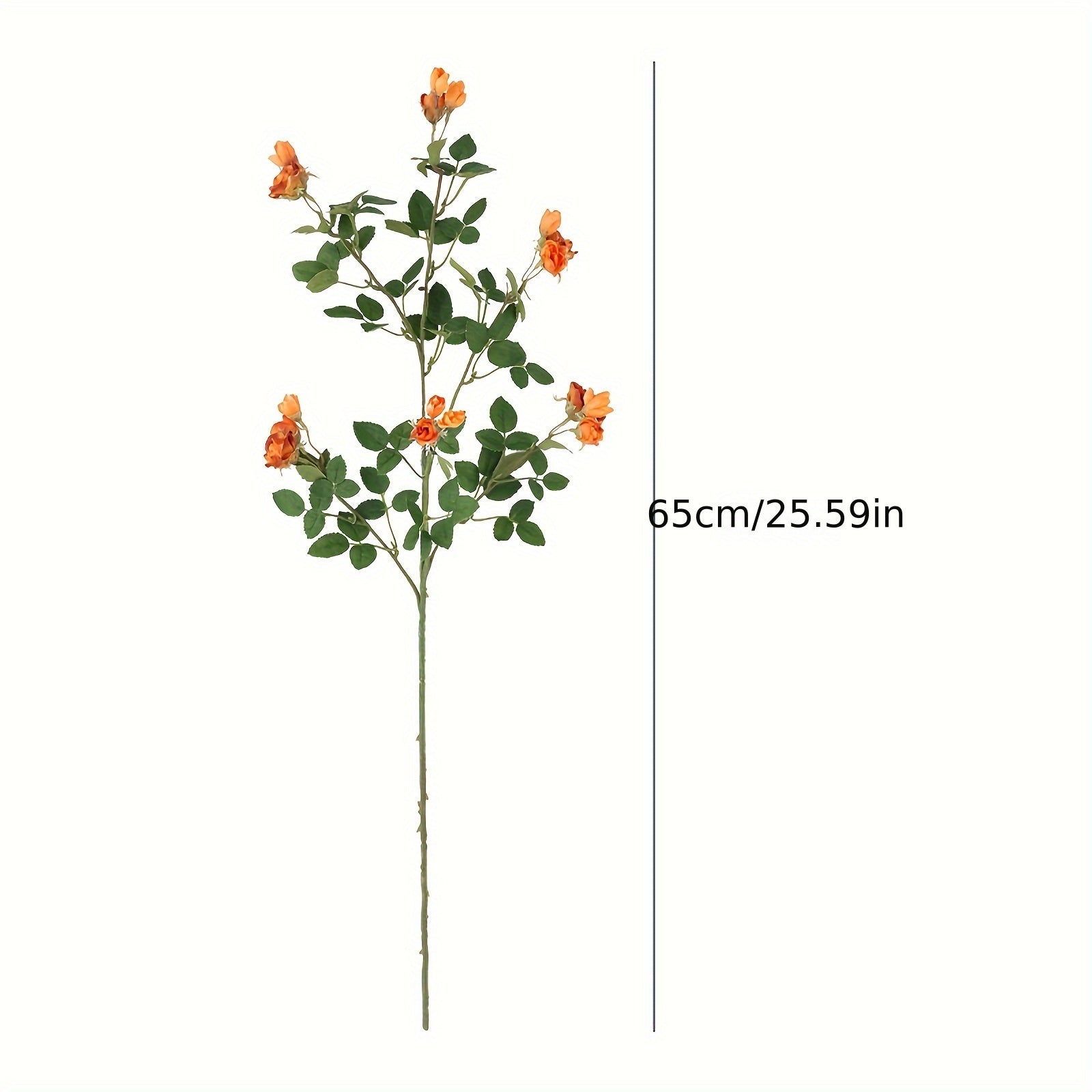 6pcs Lifelike Silk Rose Bouquet with Long Stems - Perfect for Valentine&