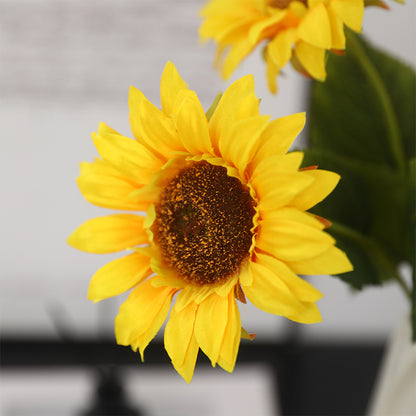 9pcs Artificial Sunflower Stems, Plastic Faux Sunflowers, for Home &amp; Outdoor Decor, with No Electricity Needed, Featherless, for Wedding, Bridal Shower, Housewarming, Anniversary, Birthday, Graduation, Christmas, Halloween, Thanksgiving, Valentine&