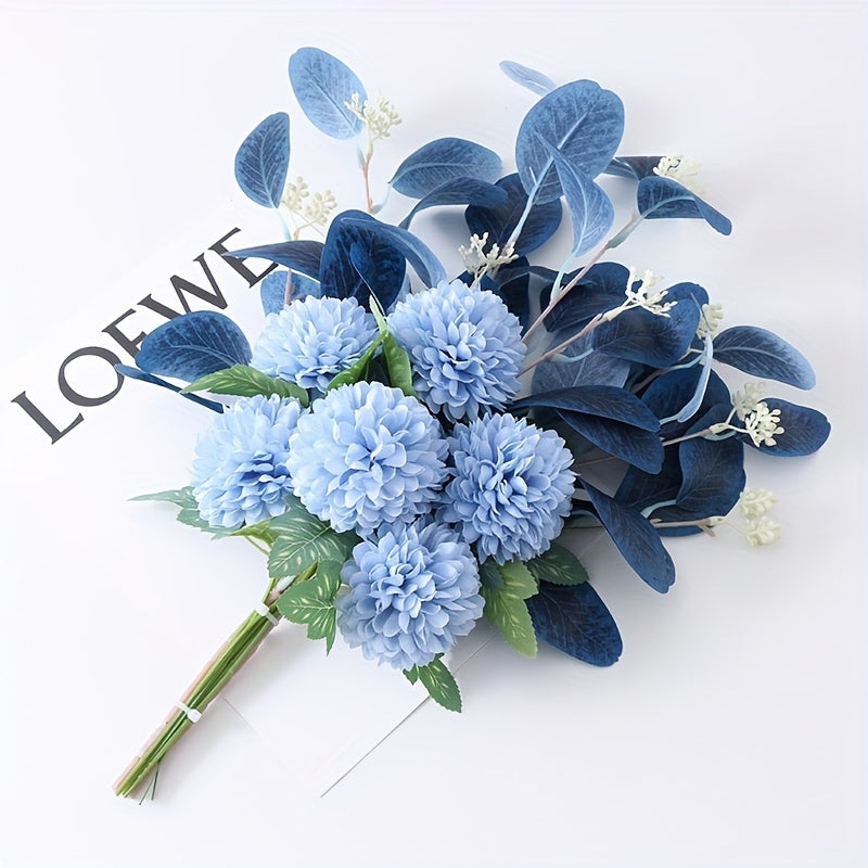 Boho Chic Artificial Eucalyptus &amp; Chrysanthemum Bouquet - Perfect for Home Decor, Weddings, Birthdays &amp; Holidays